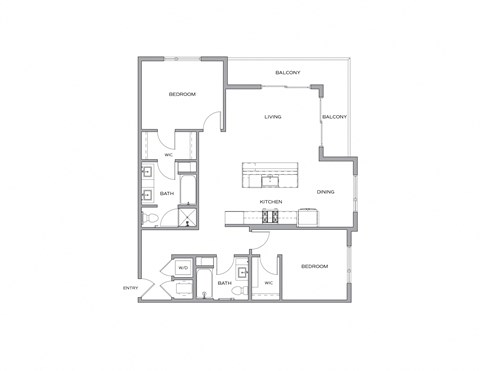 Gardium - 2 bed 2 bath - 1340 sqft