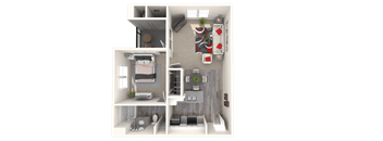 Green Floor Plan at 55+ FountainGlen Seacliff, California