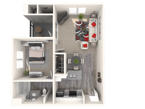 Green Floor Plan at 55+ FountainGlen Seacliff, California