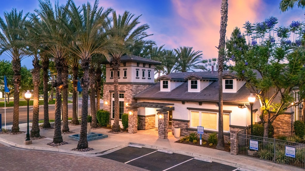 Building with a parking lot at The Grove Apartments, Ontario, 91761