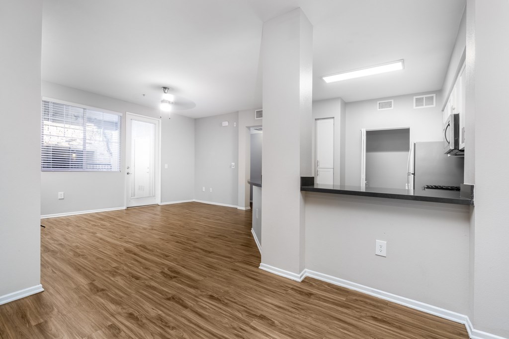 Spacious living room at The Grove Apartments, Ontario, CA, 91761