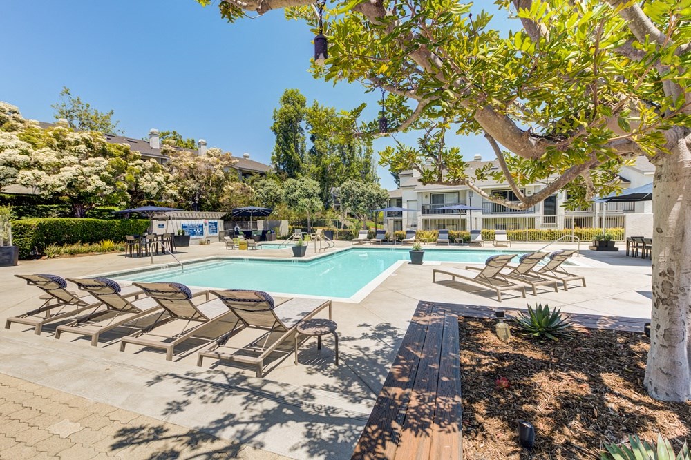 the swimming pool at our apartments at Harbor Pointe, Dana Point, CA