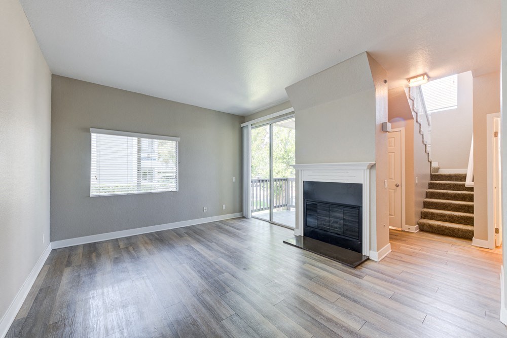 Living Area With Staircase at Harbor Pointe, Dana Point