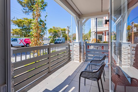 resident balcony and patio at Bayswater Apartments, Burlingame, CA