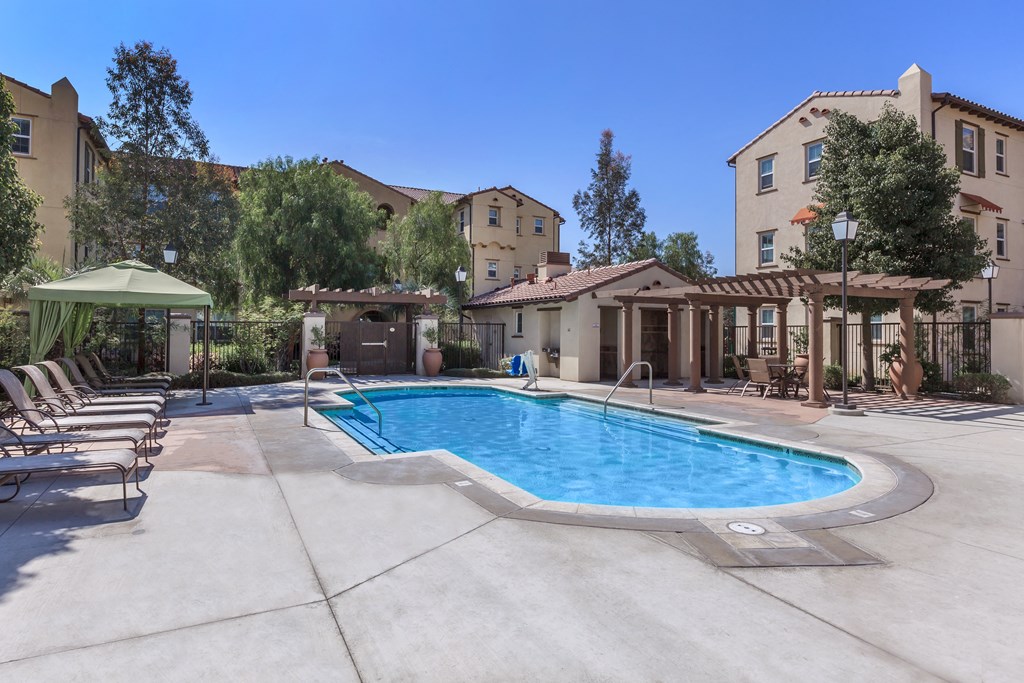 our resort style swimming pool is in the courtyard of our apartments