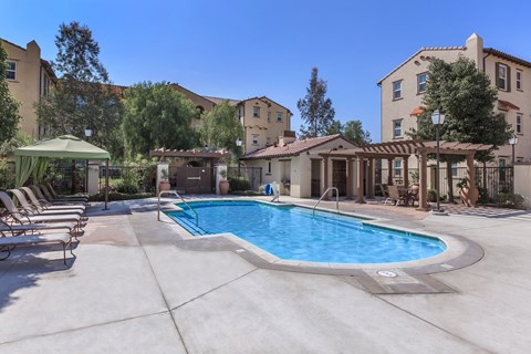 our resort style swimming pool is in the courtyard of our apartments