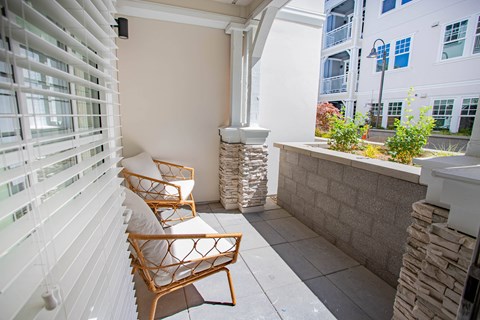 furnished patio at Bayswater Apartments, Burlingame, CA