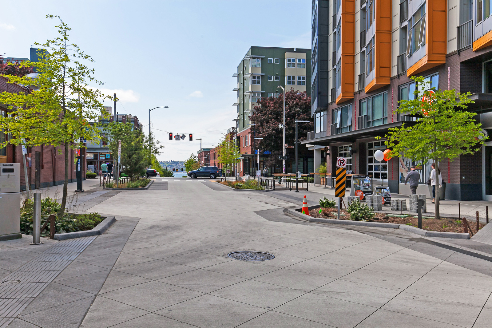 Exterior of apartment complex