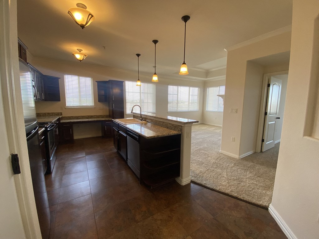 Classic Unit - kitchen with living room area