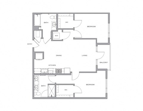 Industria - 2 Bed 2 Bath - 1094 sqft