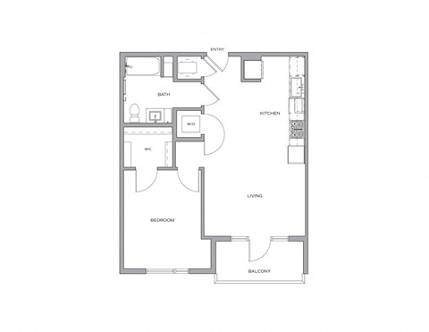 Iris - 1 Bed 1 Bath - 807 sqft