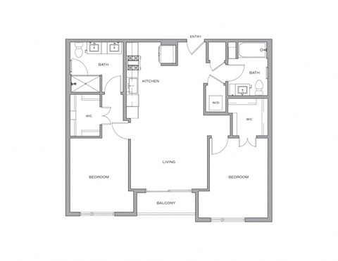 Iter - 2 Bed 2 Bath - 1078 sqft