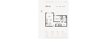 A floor plan for a 1 bedroom, 1 bathroom apartment of 674 sq ft.