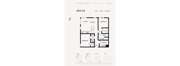 A black and white image of a floor plan for a 2 bedroom, 2 bath apartment.