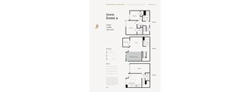 A floor plan for a townhome with three bedrooms and three bathrooms.