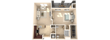 Juniper Floor Plan at 55+ FountainGlen  Jacaranda, Fullerton, California