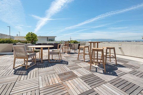 Rooftop seating area