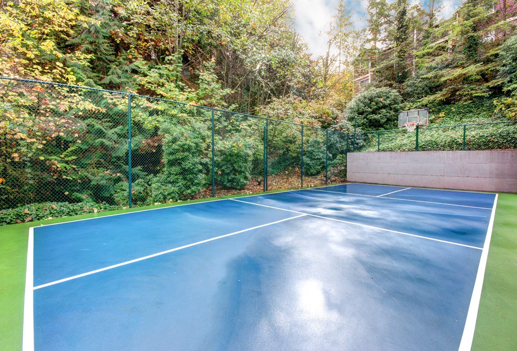 Outdoor basketball court at Lakemont Orchard, Issaquah, WA