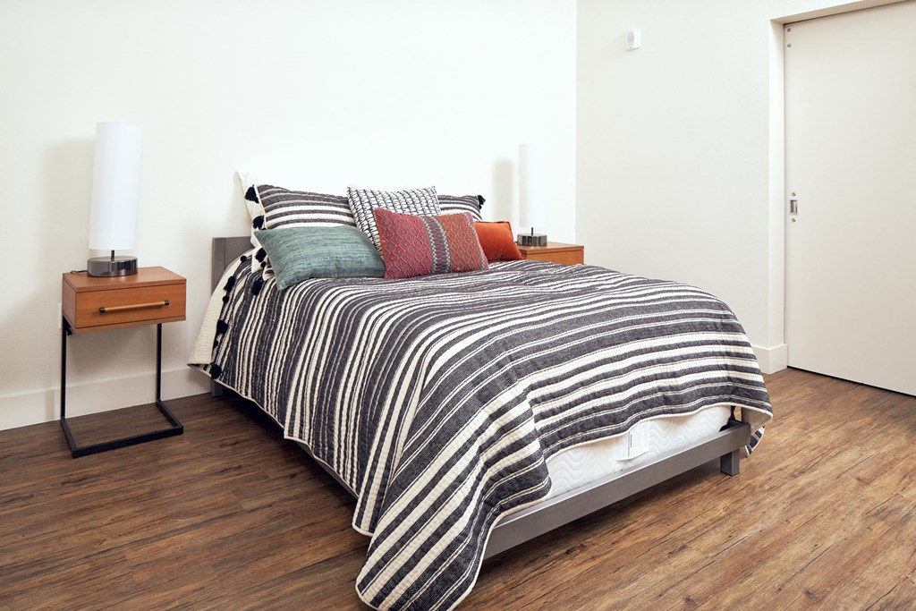 furnished bedroom at Main+Nine, California, 92501