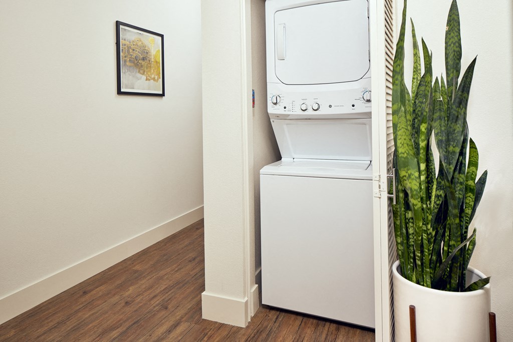 stacked washer and dryer at Main+Nine, Riverside, CA, 92501