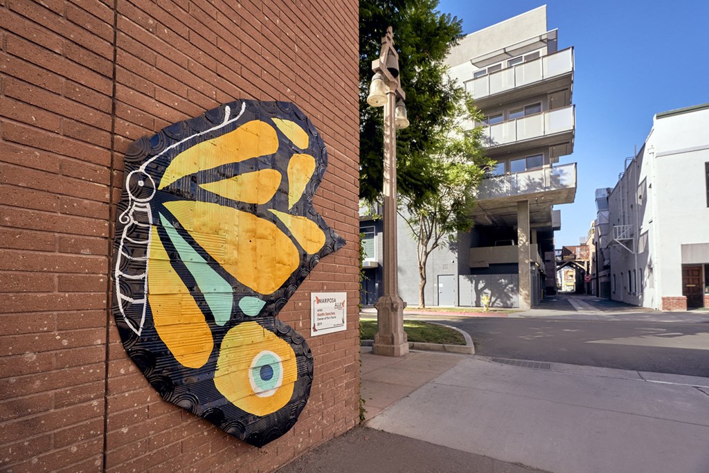 art wall at Main+Nine, Riverside, California
