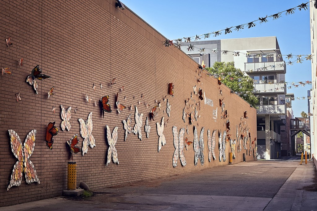 art wall at Main+Nine, Riverside