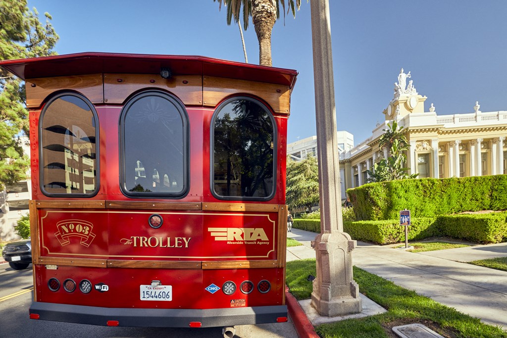 riverside trolley at Main+Nine, California