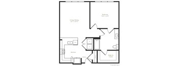 A2 - 1 bed 1 bath - 867 sqft