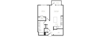 A13 - 1 bed 1 bath - 750 sqft