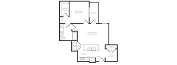A15 - 1 bed 1 bath - 847 sqft