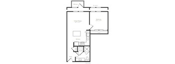 A3 - 1 bed 1 bath - 670 sqft