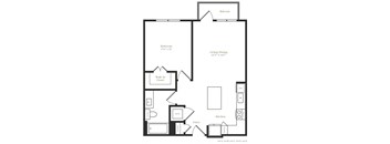 A4 - 1 bed 1 bath - 702 sqft