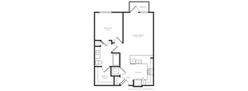 A5 - 1 bed 1 bath - 722 sqft