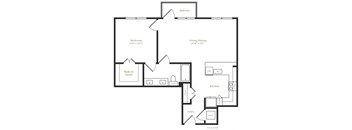 A9 - 1 bed 1 bath - 825 sqft