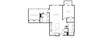 B1 - 2 bed 2 bath - 1038 sqft