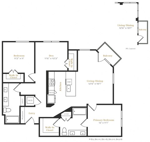 B10 - 2 bed 2 bath - 1304 sqft