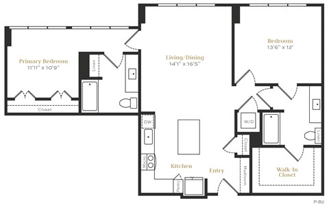 B4 - 2 bed 2 bath - 1152 sqft