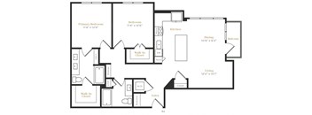 B5 - 2 bed 2 bath - 1177 sqft