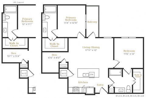 B6 - 2 bed 2 bath - 1080 sqft