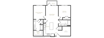 B8 - 2 bed 2 bath - 1082 sqft