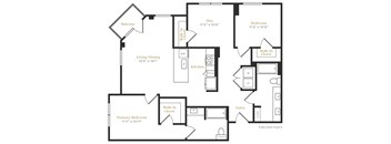 B9 - 2 bed 2 bath - 1305 sqft