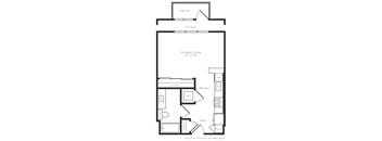 S1 - studio 1 bath - 488 sqft