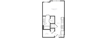 S3 - studio - 1 bath - 534 sqft