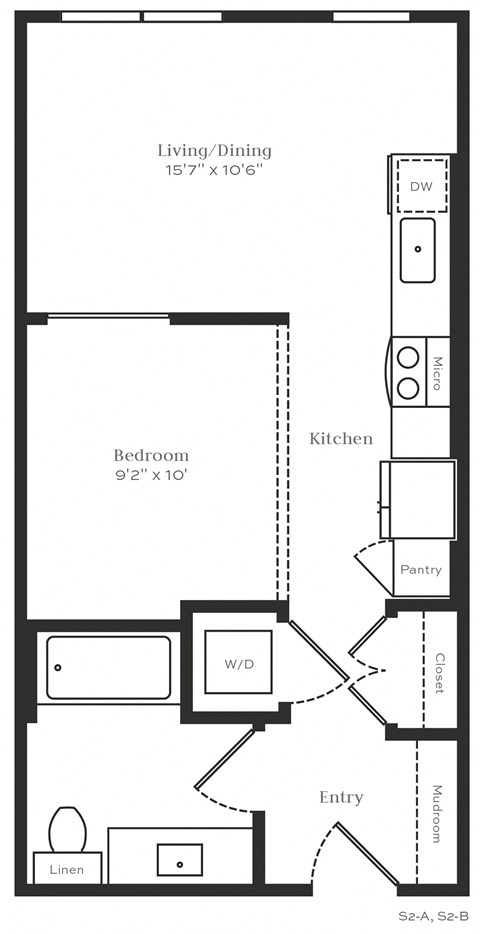 U1 - 1 bed 1 bath - 528
