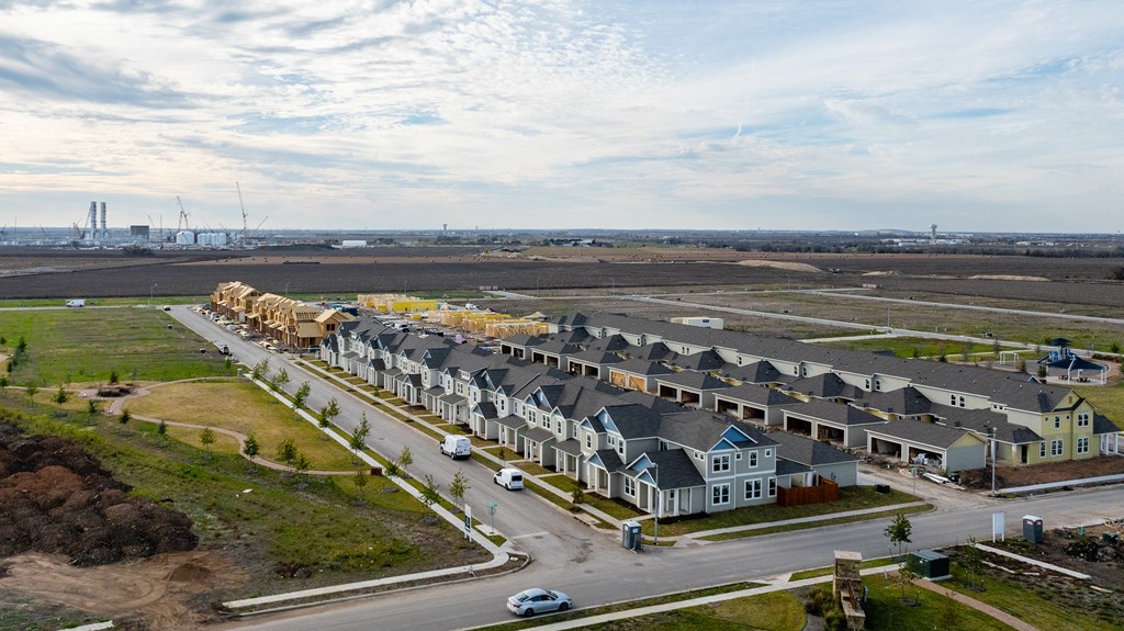an aerial view of a row of houses at Mihir Taylor, Taylor, TX 76574
