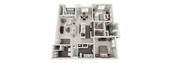 2 bed 2 bath floor plan at Miro at the Parc, Henderson
