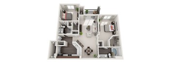 2 bed 2 bath floor plan at Miro at the Parc, Nevada