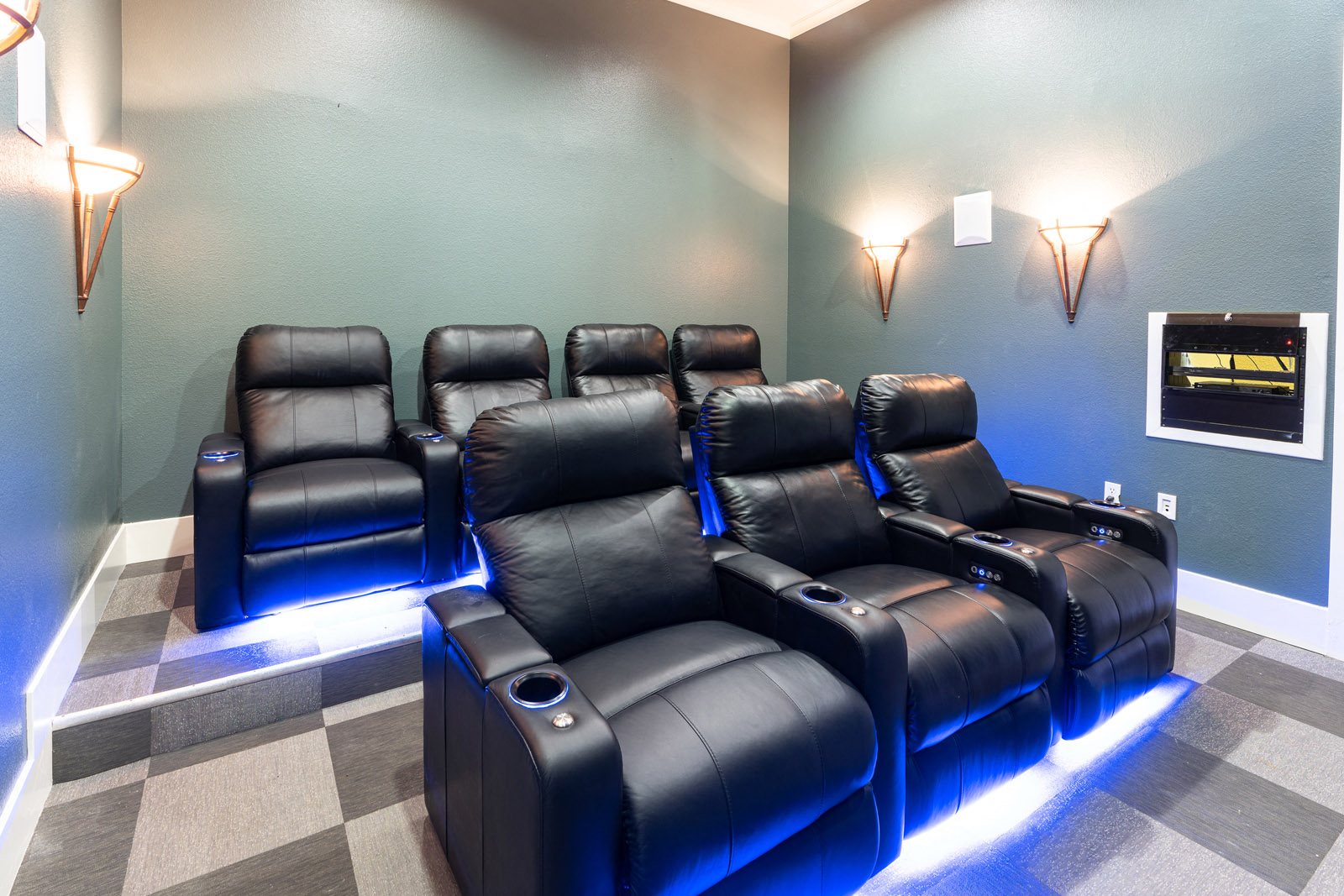 Apartments for Rent in Chino Hills, CA - Missions at Chino Hills - Black Leather Reclining Seats