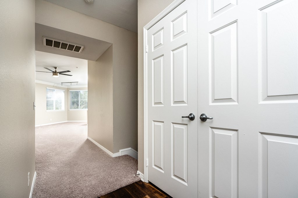 hallway with closet