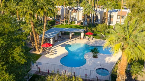 Aerial  View of Pool at Monaco at McCormick Ranch, Scottsdale, AZ, 85258